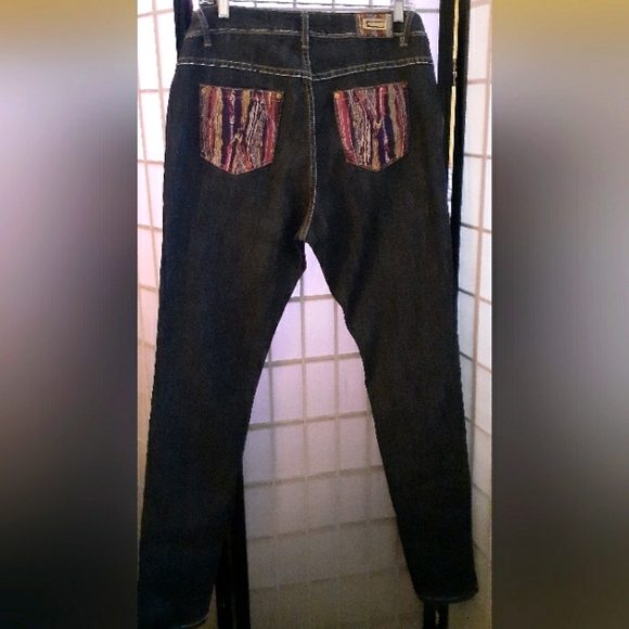 COOGI Jeans with Boho Ethnic Embroidered Pockets - Australian Brand size 14 - Picture 8 of 14